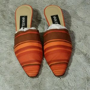Vaneli Orange stripped heels